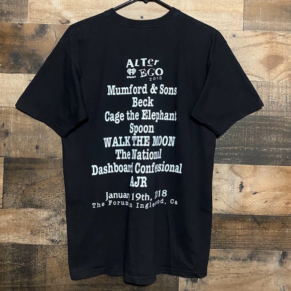 2018 iHeart Alter Ego Concert Shirt Size M Cage The Elephant Beck Mumford & Sons - Picture 2 of 2